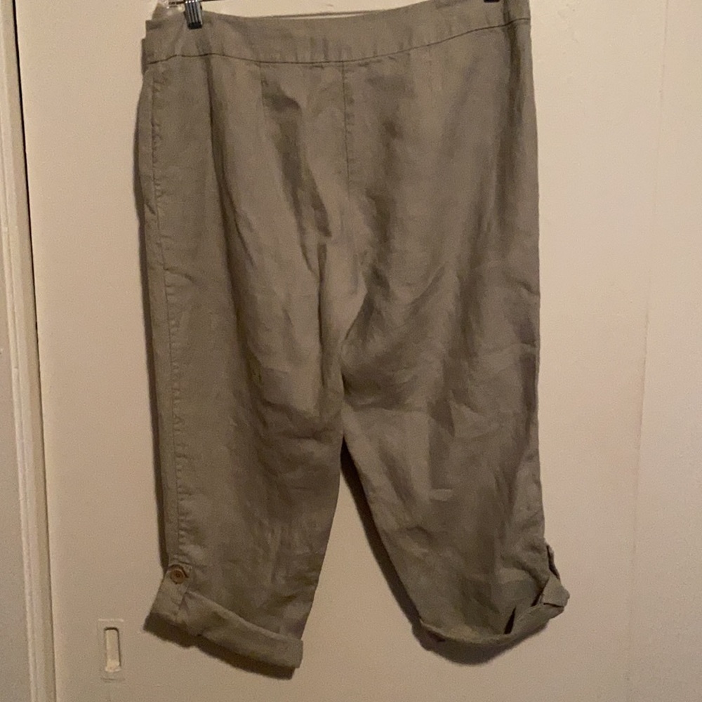 Eileen Fisher Organic Cotton Linen Capris - Picture 4 of 6